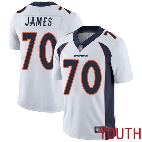 Youth Denver Broncos 70 Ja Wuan James White Vapor Untouchable Limited Player Football NFL Jersey